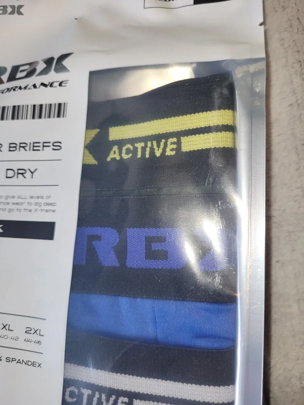 4-Pack RBX Mens Medium 32-34 Performance Boxer Briefs Black Microfiber Quick Dry